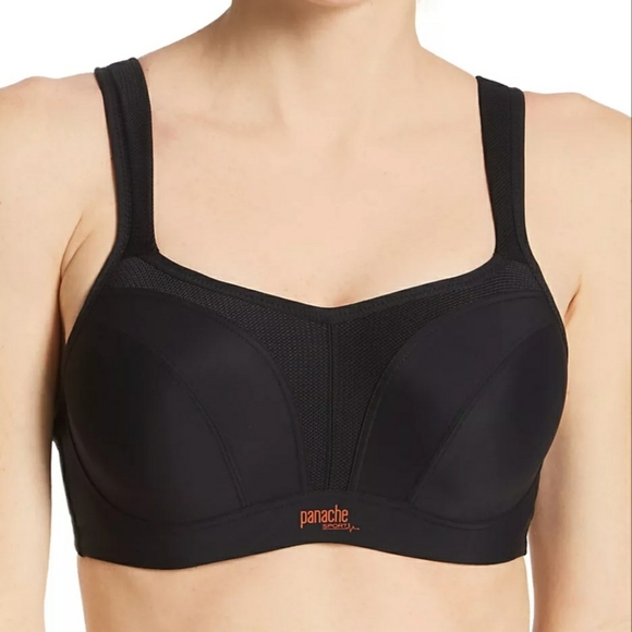 Panache Black Sports Wired Bra - Sz 34E US/UK - Picture 1 of 11